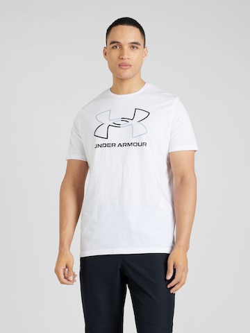 T-Shirt fonctionnel 'Foundation' UNDER ARMOUR en blanc : devant