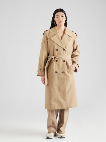 NÜMPH Between-seasons coat 'ELLIE' in Beige: front