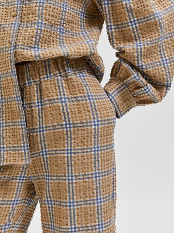 SELECTED FEMME Szeroka nogawka Spodnie 'Alma' w kolorze brązowy