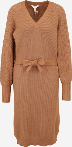 OBJECT Tall Knitted dress 'IVY' in Brown: front