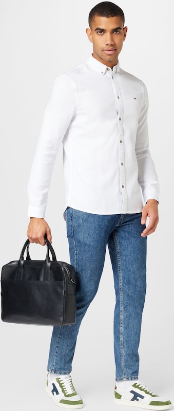 Tommy Jeans Regular Fit Hemd in Weiß RN7524