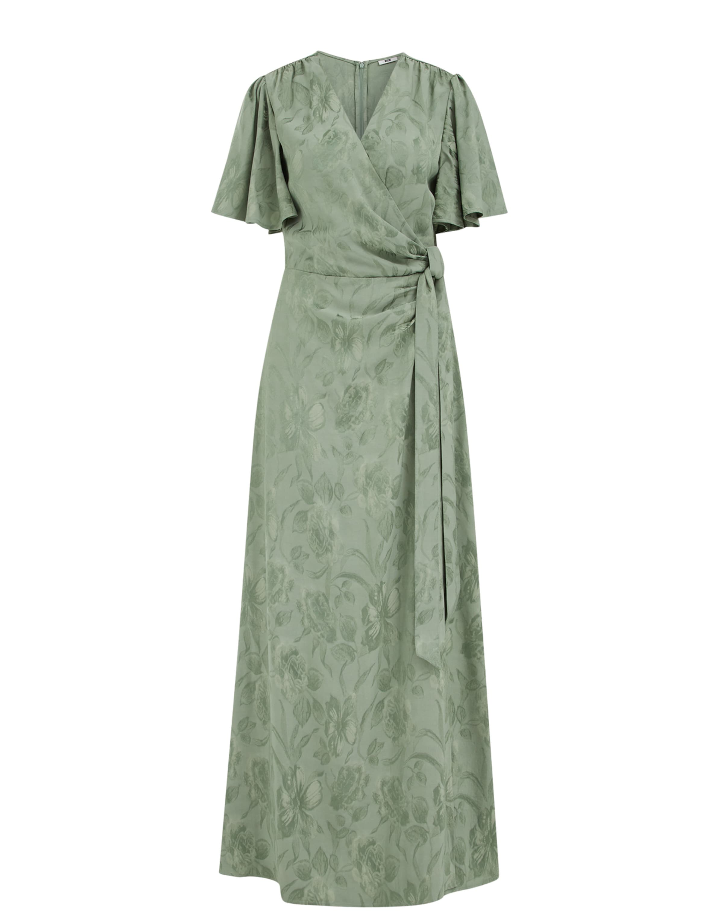 WE Fashion Рокля в зелено: отпред