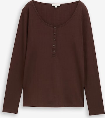 TOM TAILOR Shirt in Bruin: voorkant