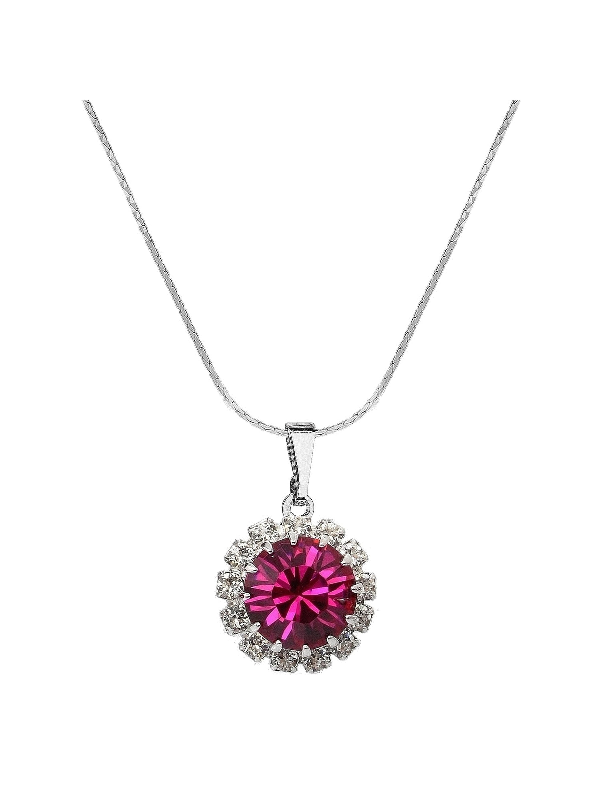 EXCLUSIVE EDITIONLančić 'Saton adorned with Swarovski crystals' - roza boja: prednji dio