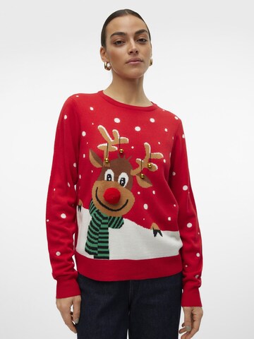 VERO MODA Sweater 'SNOWY' in Red