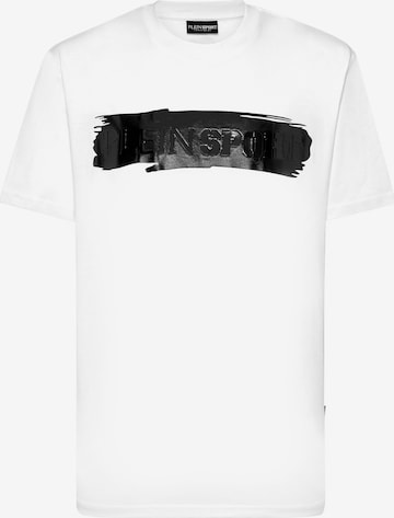 Plein Sport Shirt 'Silver Brush' in White: front