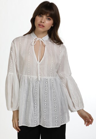 MYMO Blouse in Wit: voorkant