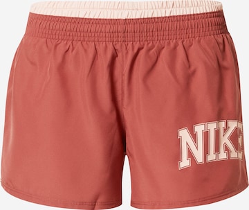 Regular Pantalon de sport NIKE en marron : devant