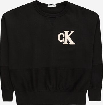 Calvin Klein Jeans Collegepaita värissä musta: edessä