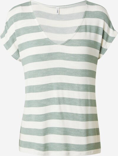 ONLY T-shirt 'LIRA' en vert pastel / blanc, Vue avec produit