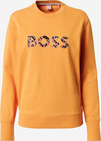 BOSS Sweatshirt 'ELABOSS' in Geel: voorkant