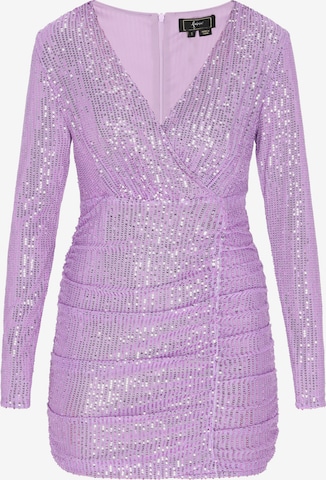 faina Kokteilové šaty - Fialová: predná strana