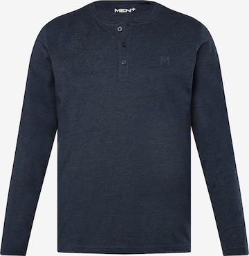 Men Plus Shirt in Blauw: voorkant