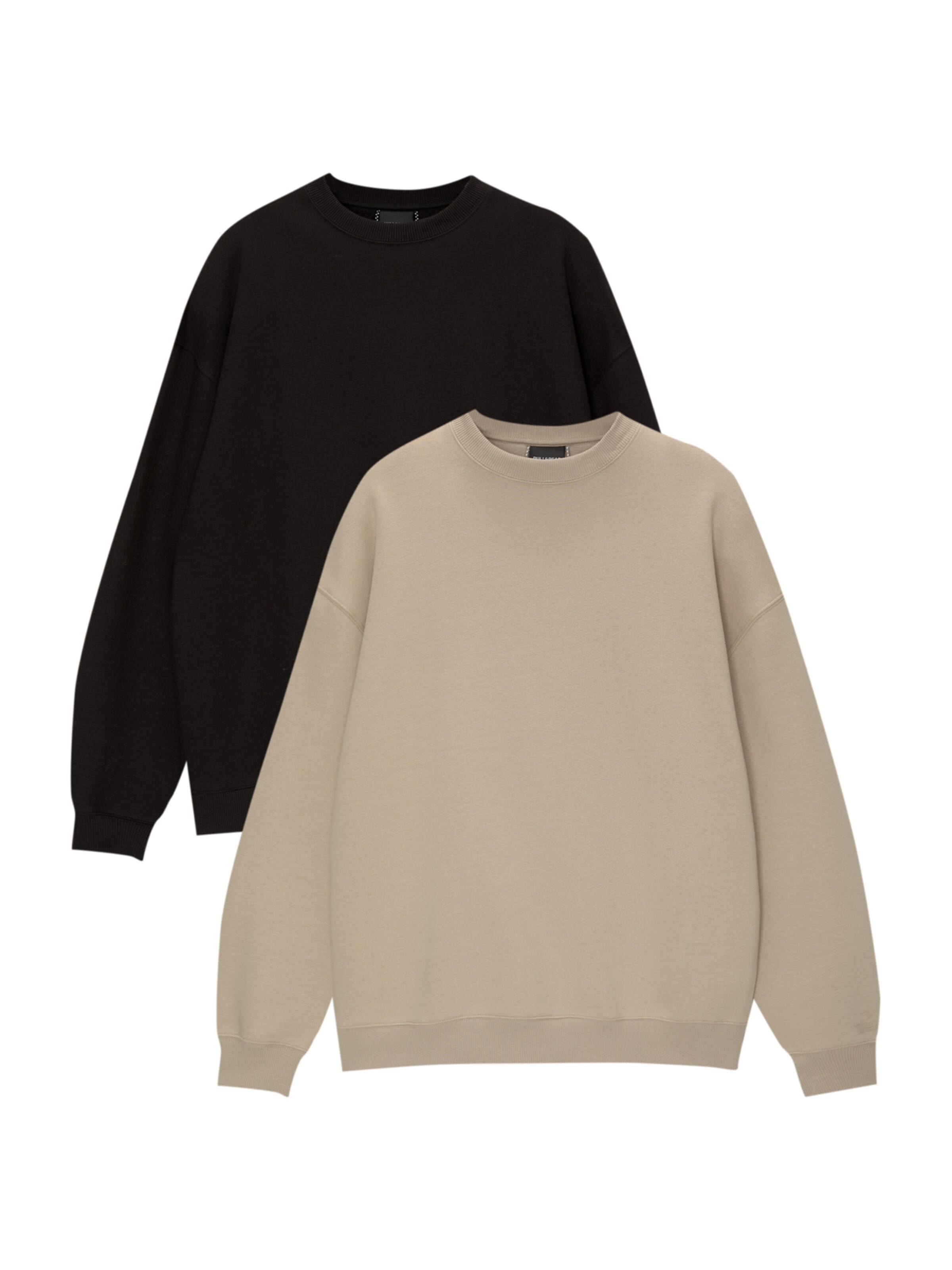 Pull&Bear Суичър в бежово: отпред