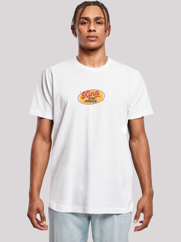 F4NT4STIC Shirt 'King Of Dad Jokes Witziges Vatertagsmotiv' in White: front
