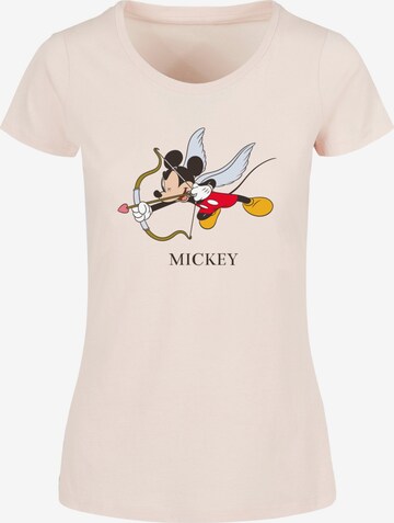 ABSOLUTE CULT Shirt 'Mickey Mouse - Love Cherub' in Roze: voorkant