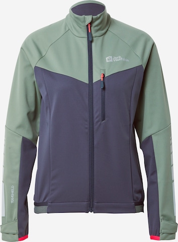 JACK WOLFSKIN Sports jacket in Green: front