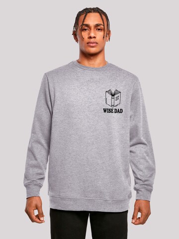 F4NT4STIC Sweatshirt 'Wise Dad' in Grey: front