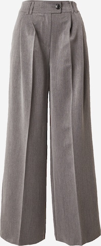 Nasty Gal Wide leg Pleated Pants in Grey: front