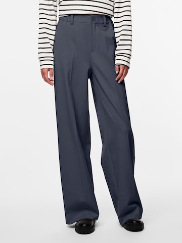 PIECES Loose fit Pleated Pants 'Camil' in Blue: front