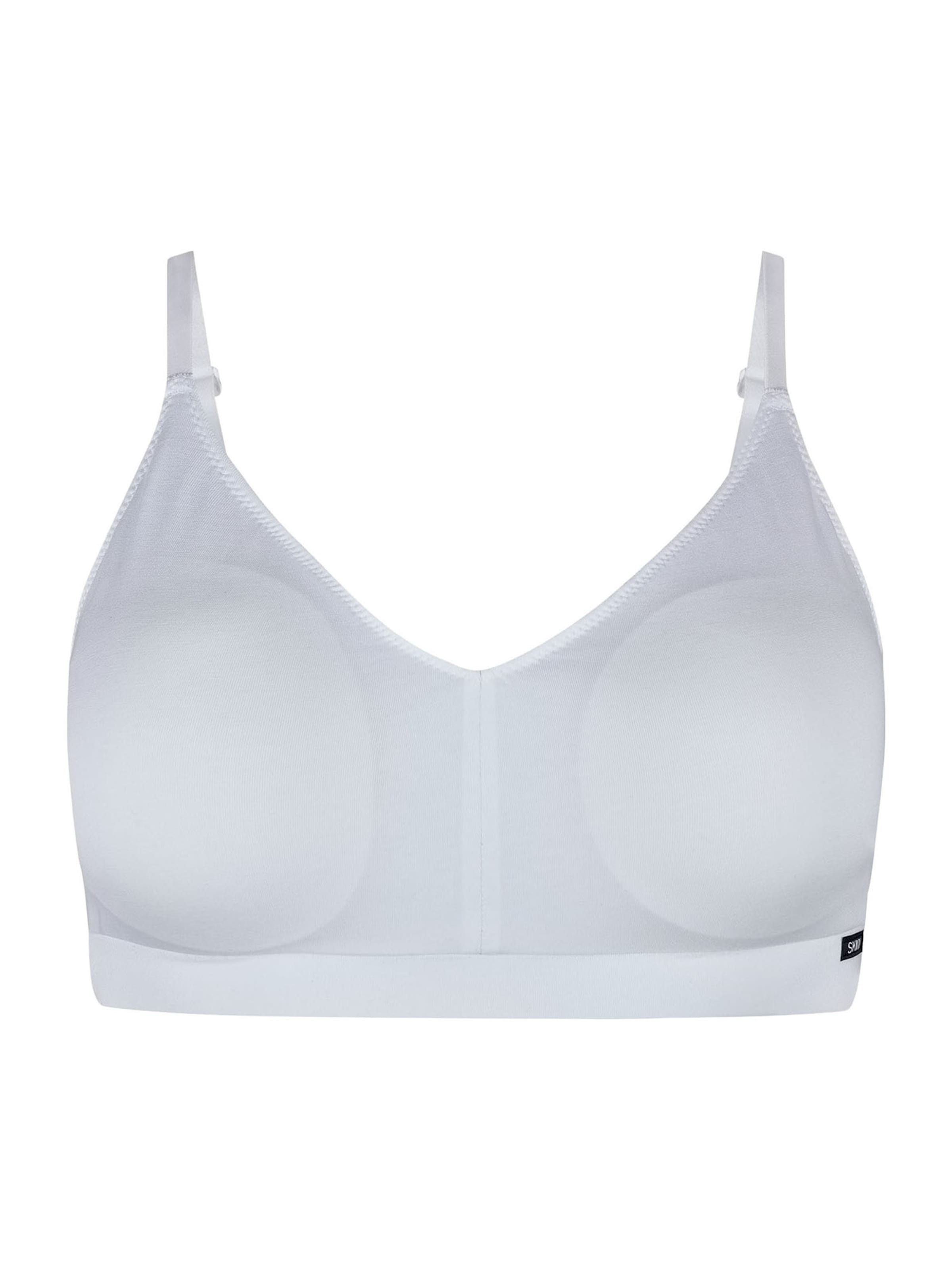 Skiny Bustier BH ' Cotton Essentials ' in Wit: voorkant