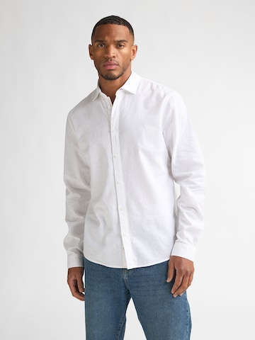 Petrol Industries Regular Fit Hemd 'Canyonero' in Weiß: Vorderseite