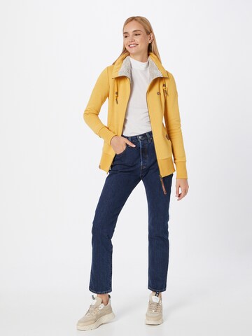 Ragwear Zip-Up Hoodie 'RYLIE' in Yellow