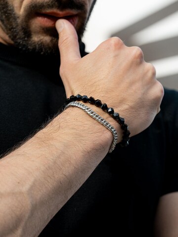 GT Collection Armband 'Faceted-Bead' in Zwart