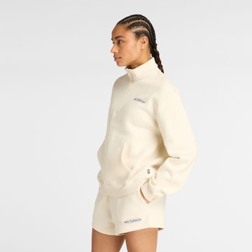 new balance Trui 'Reimagined Fleece Half Zip' in Beige