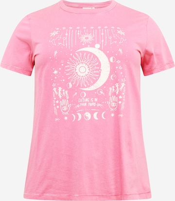 ONLY Carmakoma T-shirt 'MIKO' i rosa: framsida