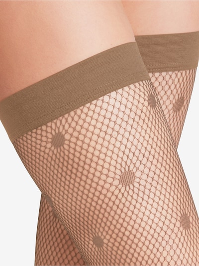 FALKE Collants avec fixation en beige, Vue avec produit