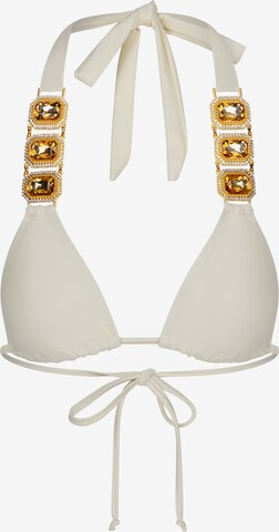 Moda Minx Bikini Top 'Boujee' in White: front