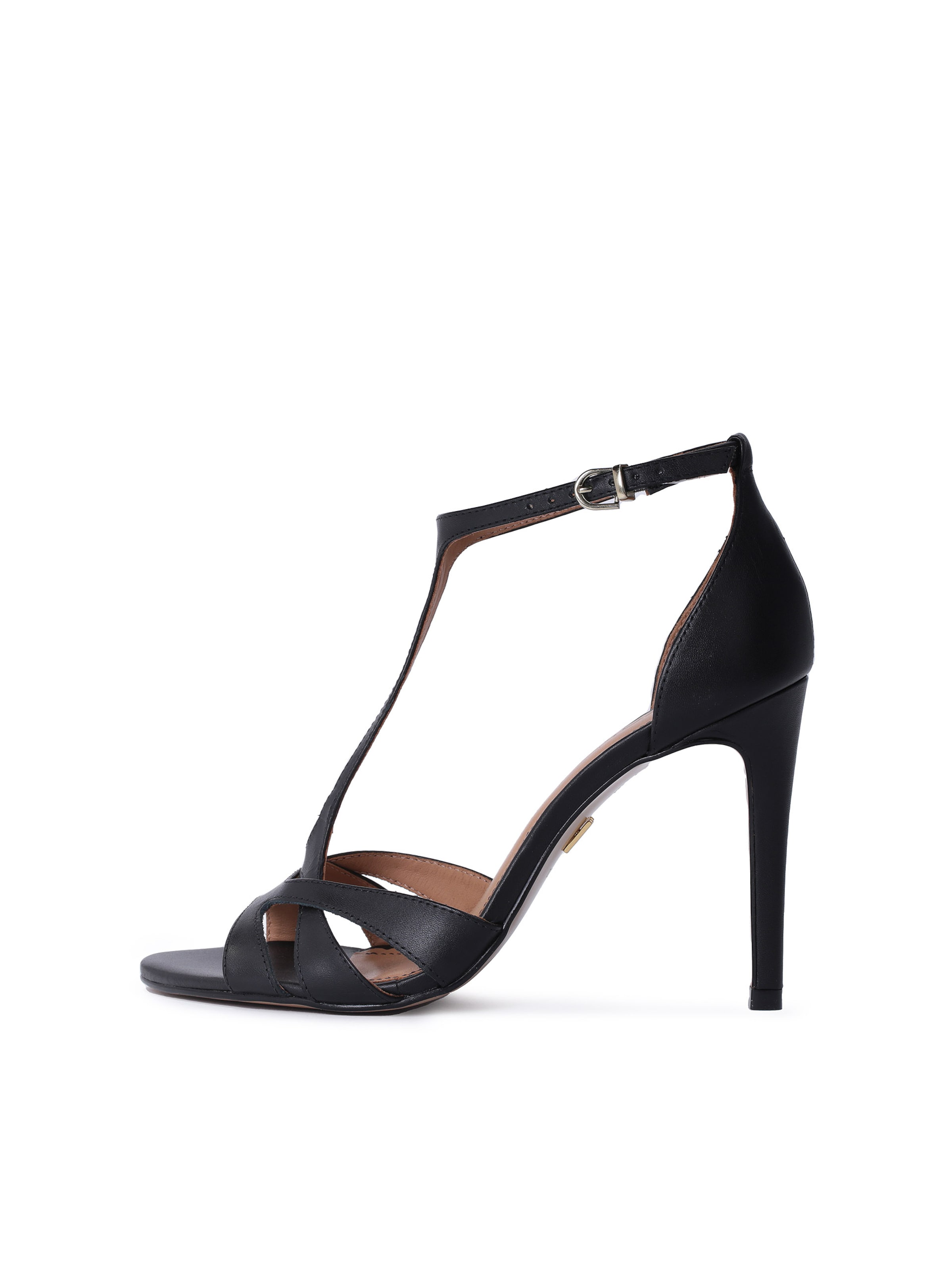 Kazar Сандали с каишка в черно: отпред