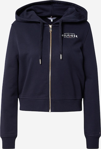 TOMMY HILFIGER Tepláková bunda - Modrá: predná strana