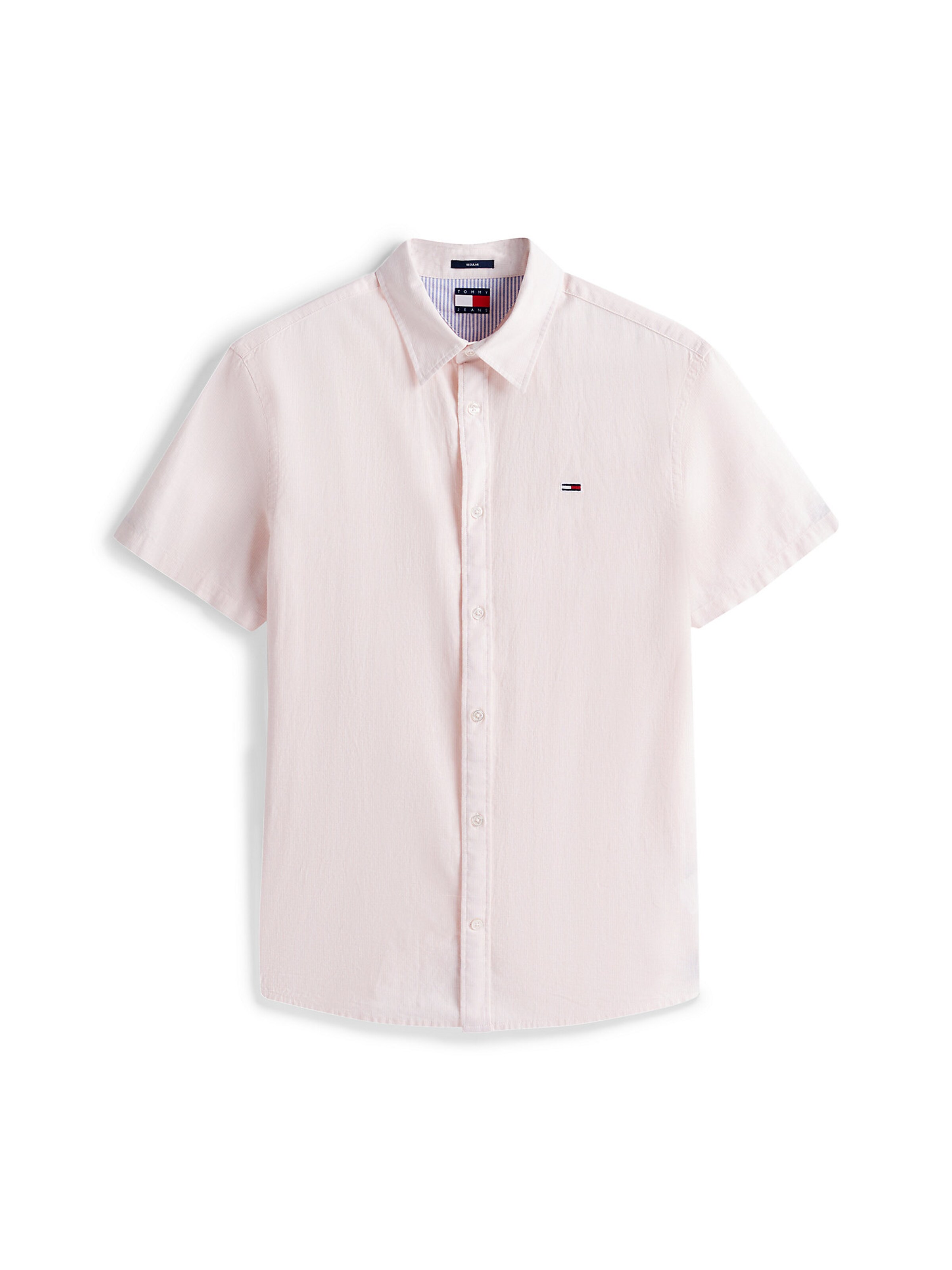 Coupe regular Chemise Tommy Jeans en rose : devant