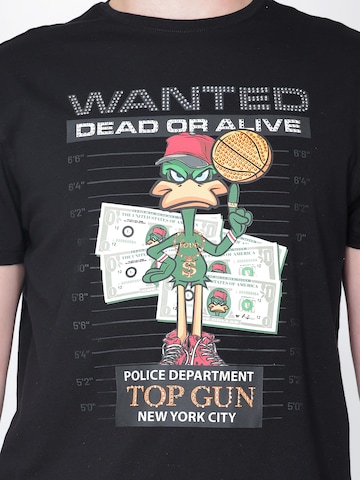TOP GUN Shirt in Zwart