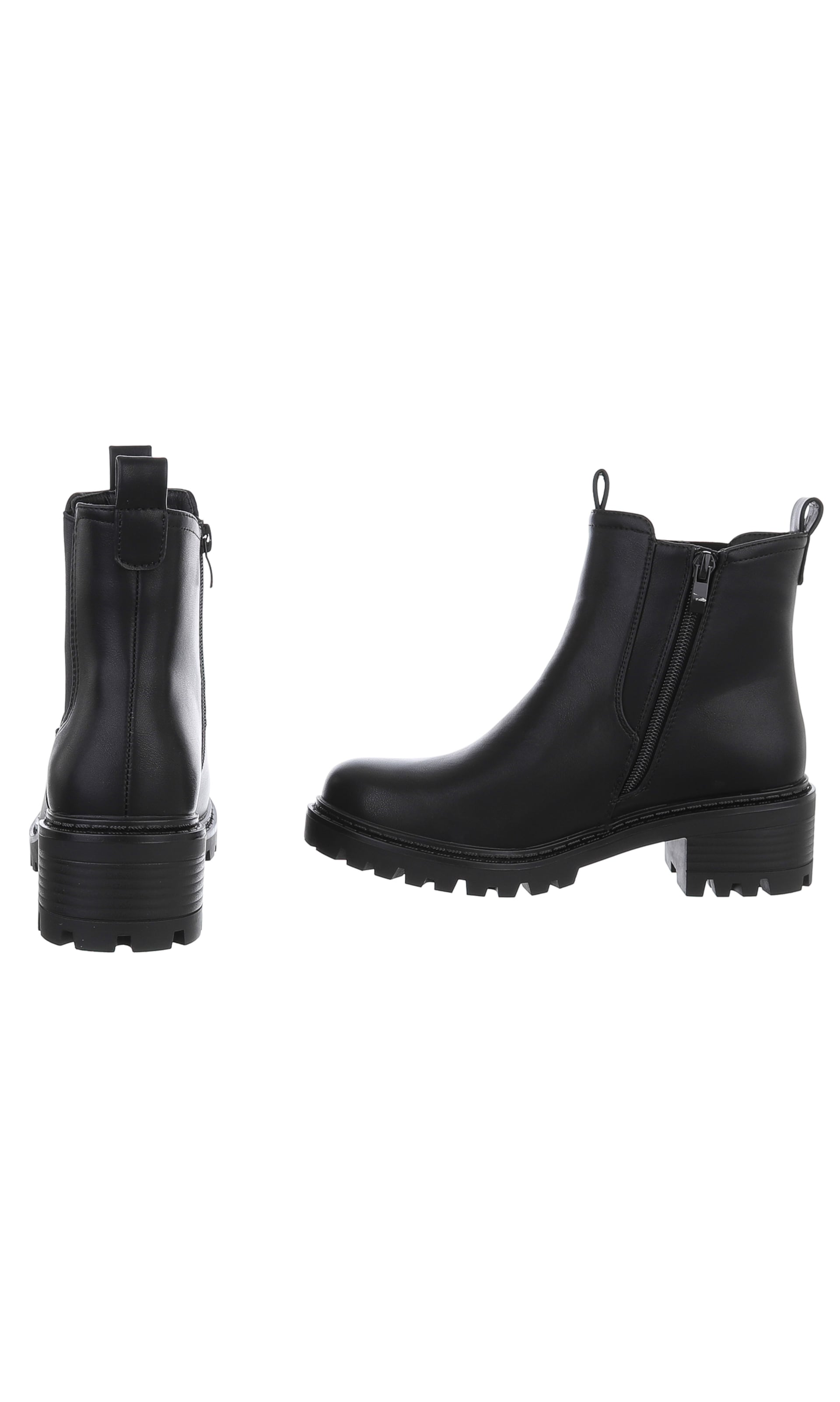 Ital-Design High Heels ' Plateaustiefeletten ' in Schwarz