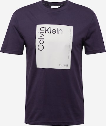zils Calvin Klein T-Krekls: no priekšpuses
