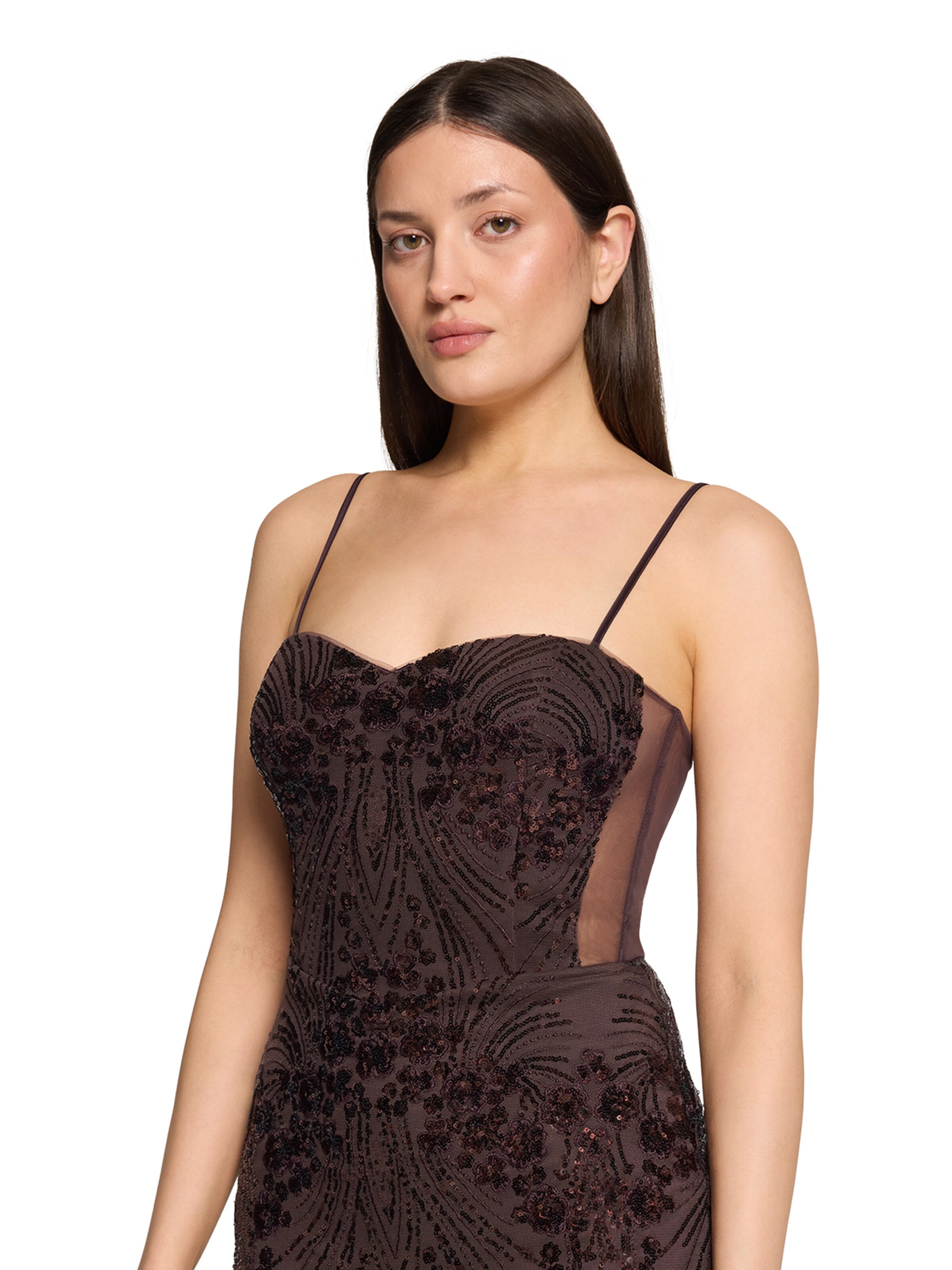 Robe de soirée Vera Mont en marron