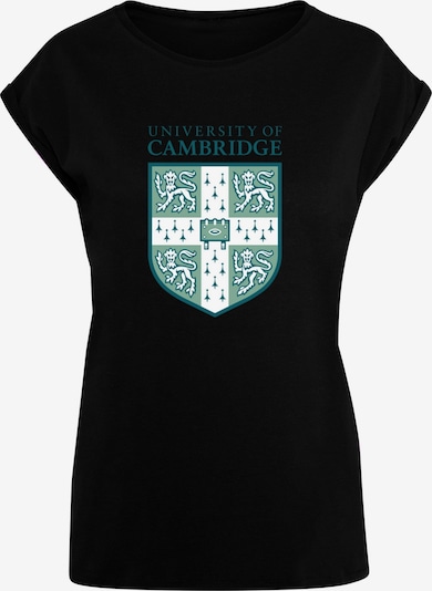 Merchcode T-shirt 'University Of Cambridge' en bleu cyan / noir / blanc, Vue avec produit
