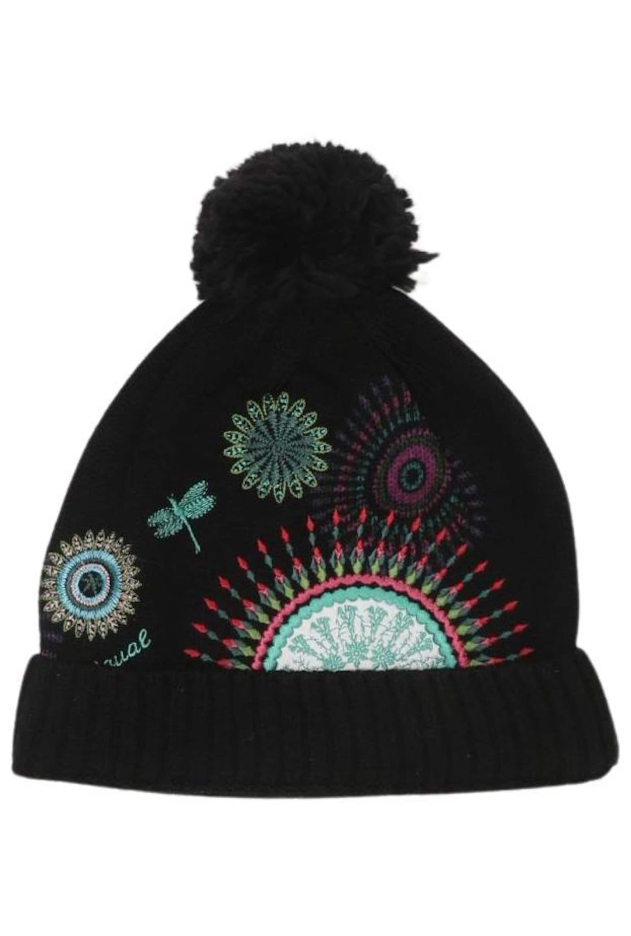 Desigual Hut oder Mütze One Size in Schwarz: Vorderseite