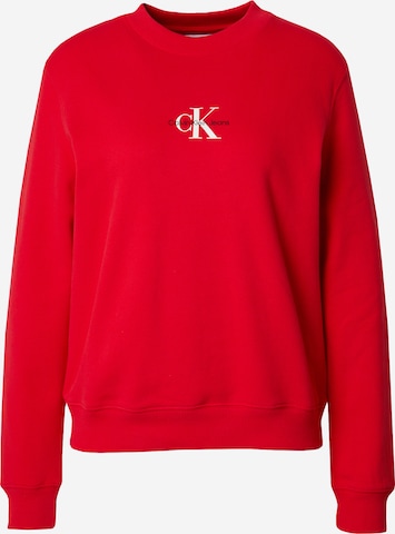Calvin Klein Jeans Collegepaita värissä punainen: edessä