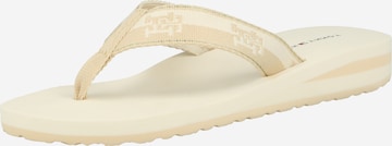 TOMMY HILFIGER - Sandalias de dedo en beige: frente