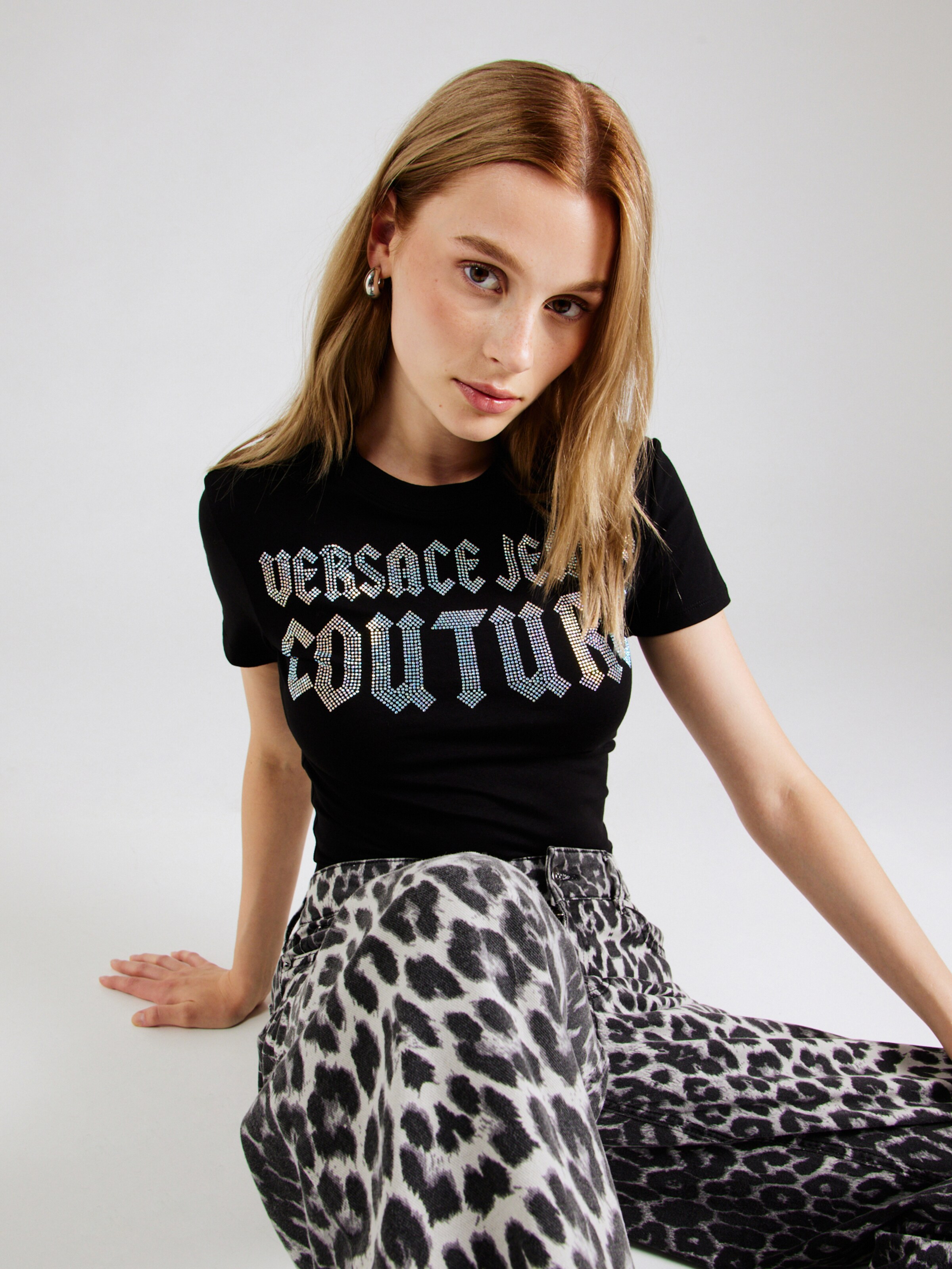 Versace Jeans Couture Camisa em Preto ABOUT YOU