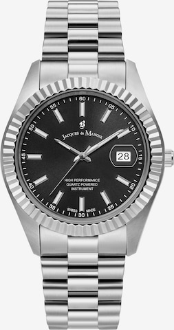 Montre à affichage analogique Jacques du Manoir en argent : devant