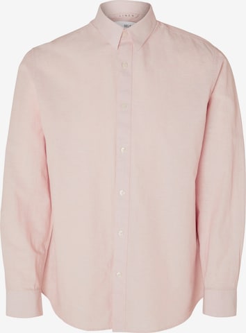 SELECTED HOMME - Slim Fit Camisa clássica em rosa: frente