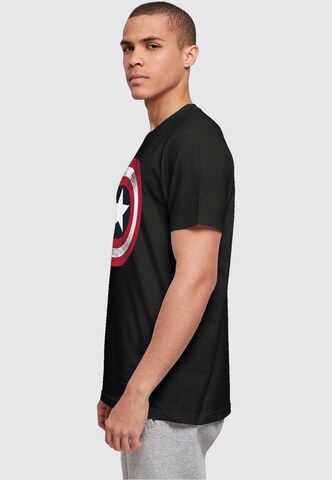 T-Shirt 'Avengers - Captain America Distressed Shield' ABSOLUTE CULT en noir