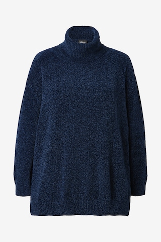 Pull-over oversize Ulla Popken en bleu : devant