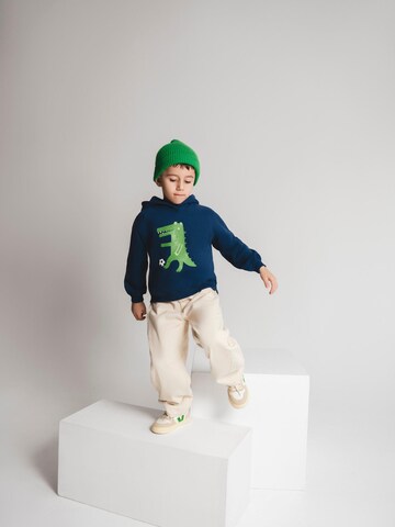 SATURNDAY Sweatshirt 'Krokodil Football' in Blauw
