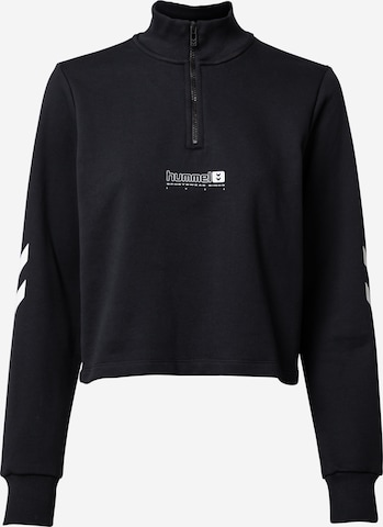 Hummel Sportief sweatshirt 'NIKKA' in Zwart: voorkant